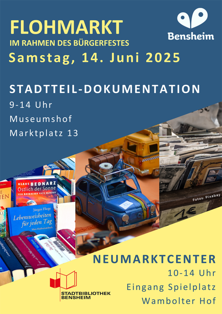 Plakat Flohmarkt Stadtteil-Dokumentation am 14. Juni 2025