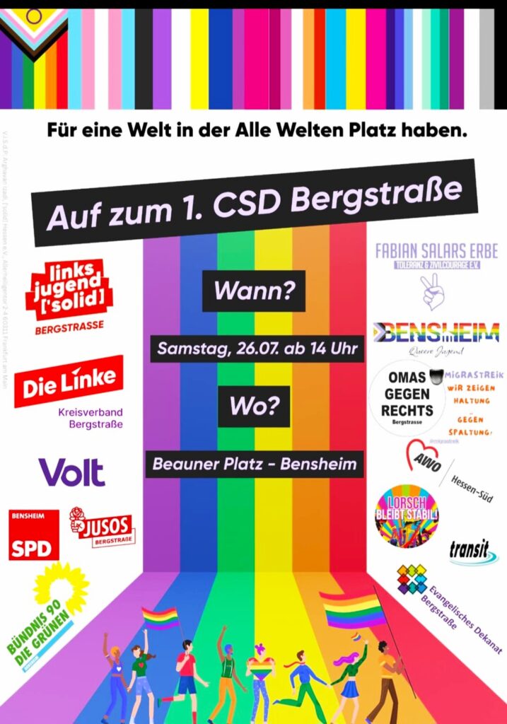 Flyer Erster CSD Bensheim