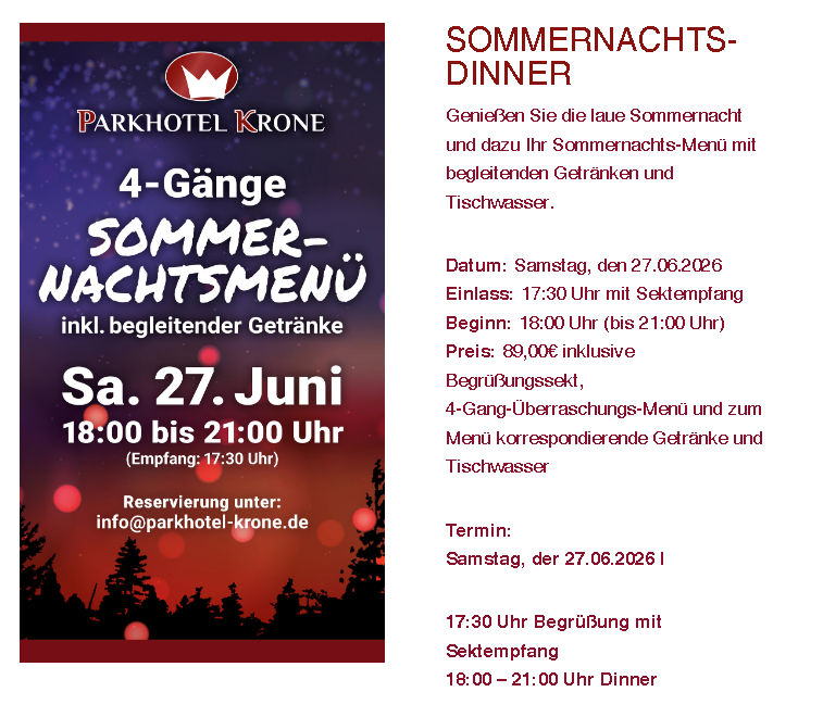 Sommernachtsmenü