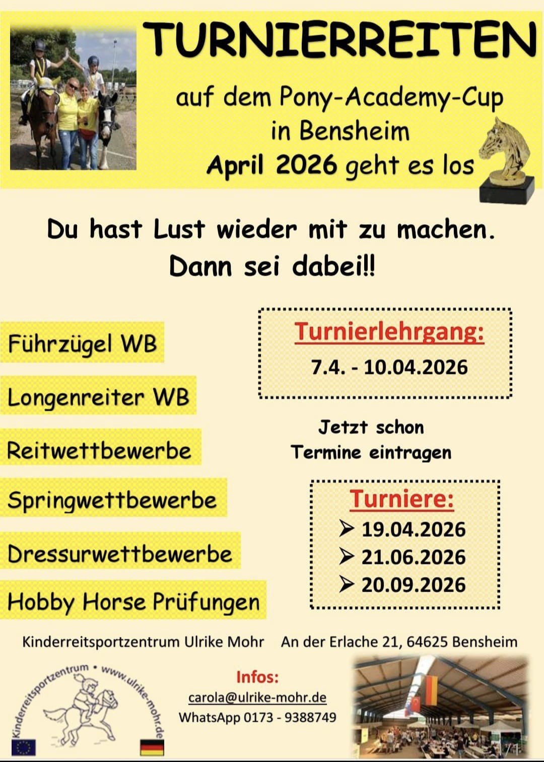 Turnierreiten auf dem Pony-Academy-Cup in Bensheim