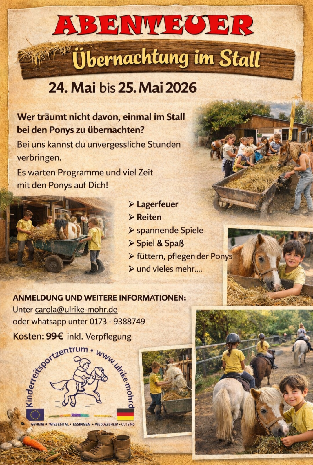 Übernachtung im Stall