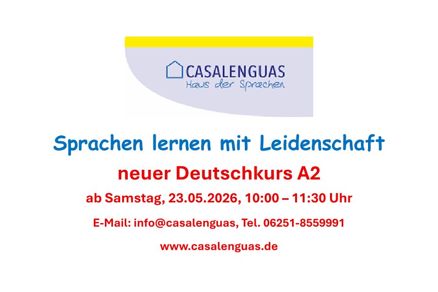 Neuer Deutschkurs A2