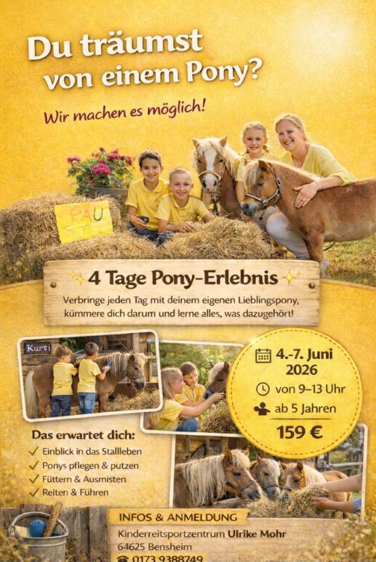 4 Tage Pony - Erlebnis