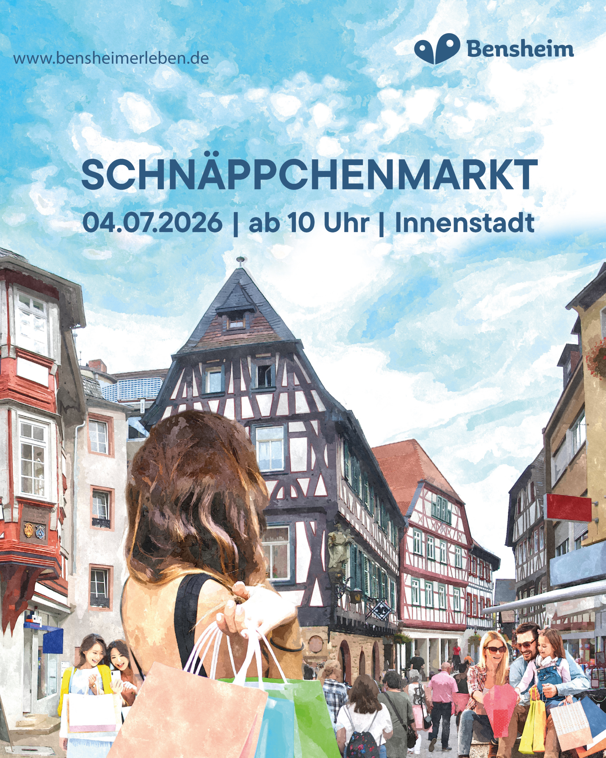 Schnäppchenmarkt im Rahmen des Innenstadtflohmarkts