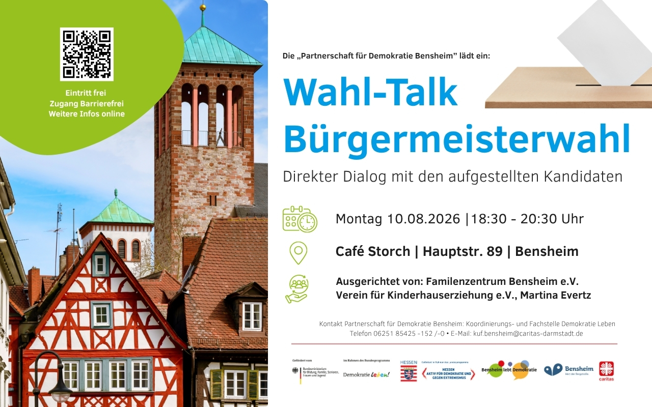 Wahl-Talk zur Bürgermeisterwahl in Bensheim
