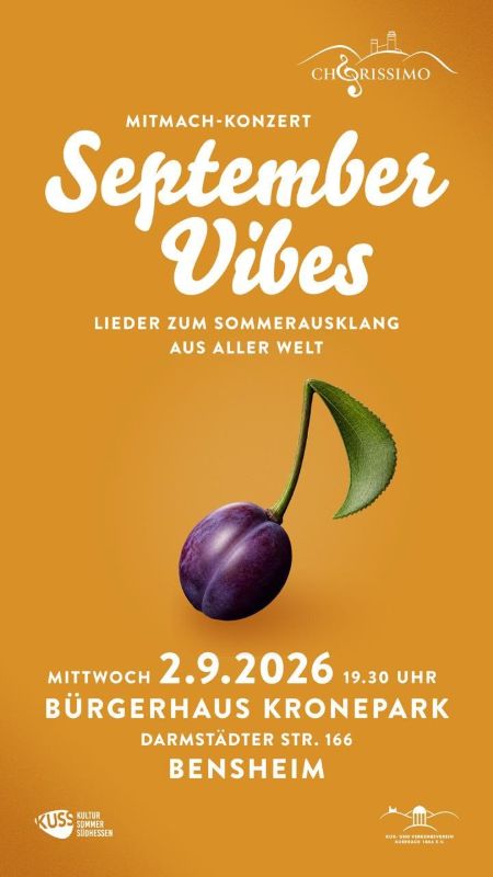 Hessischer Kultursommer- Chorissimo lädt zum Mitsingen ein – „September Vibes“