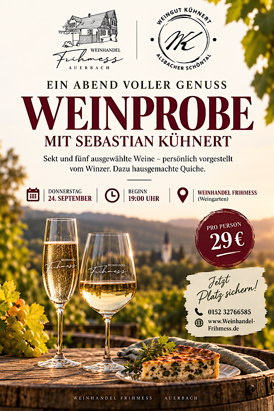 Ein Abend voller Genuss: Weinprobe mit Sebastian Kühnert